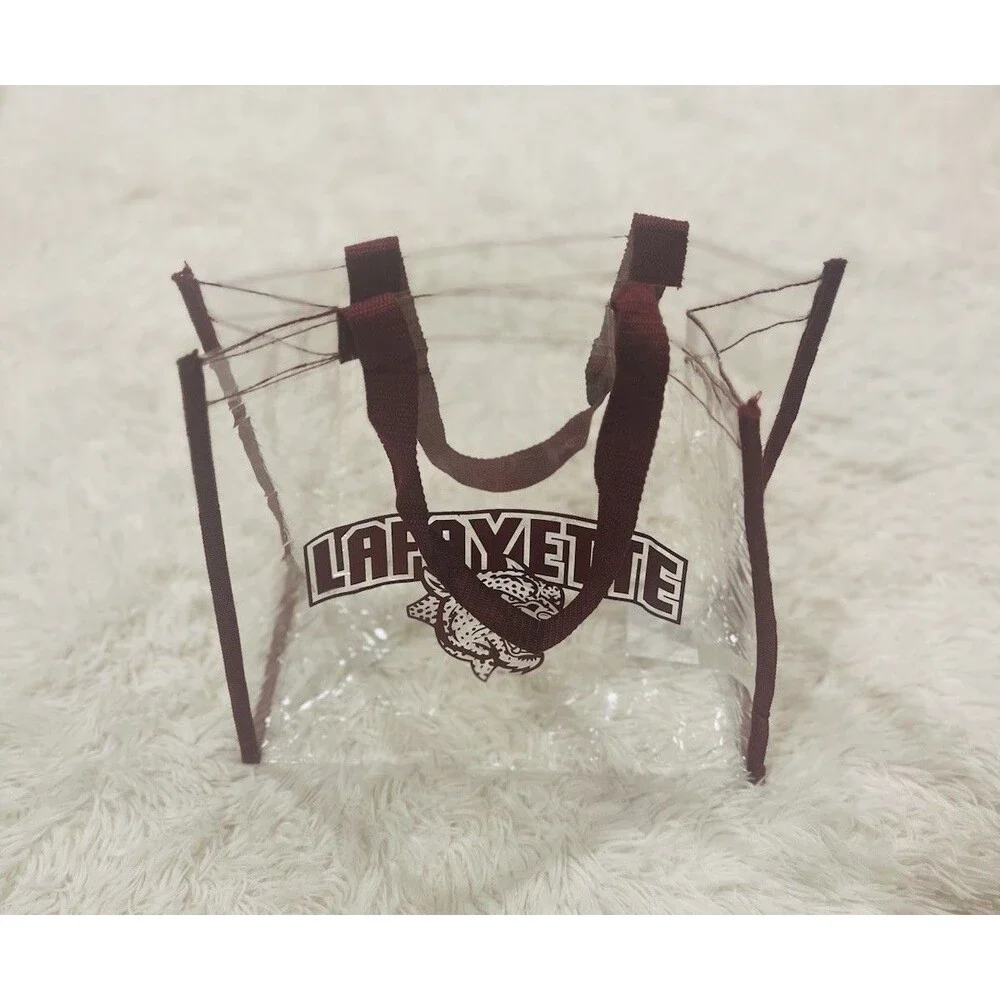 Lafayette College Clear Stadium Bag w/Sports Fan & Spirit Gear (Bed Party Ready)